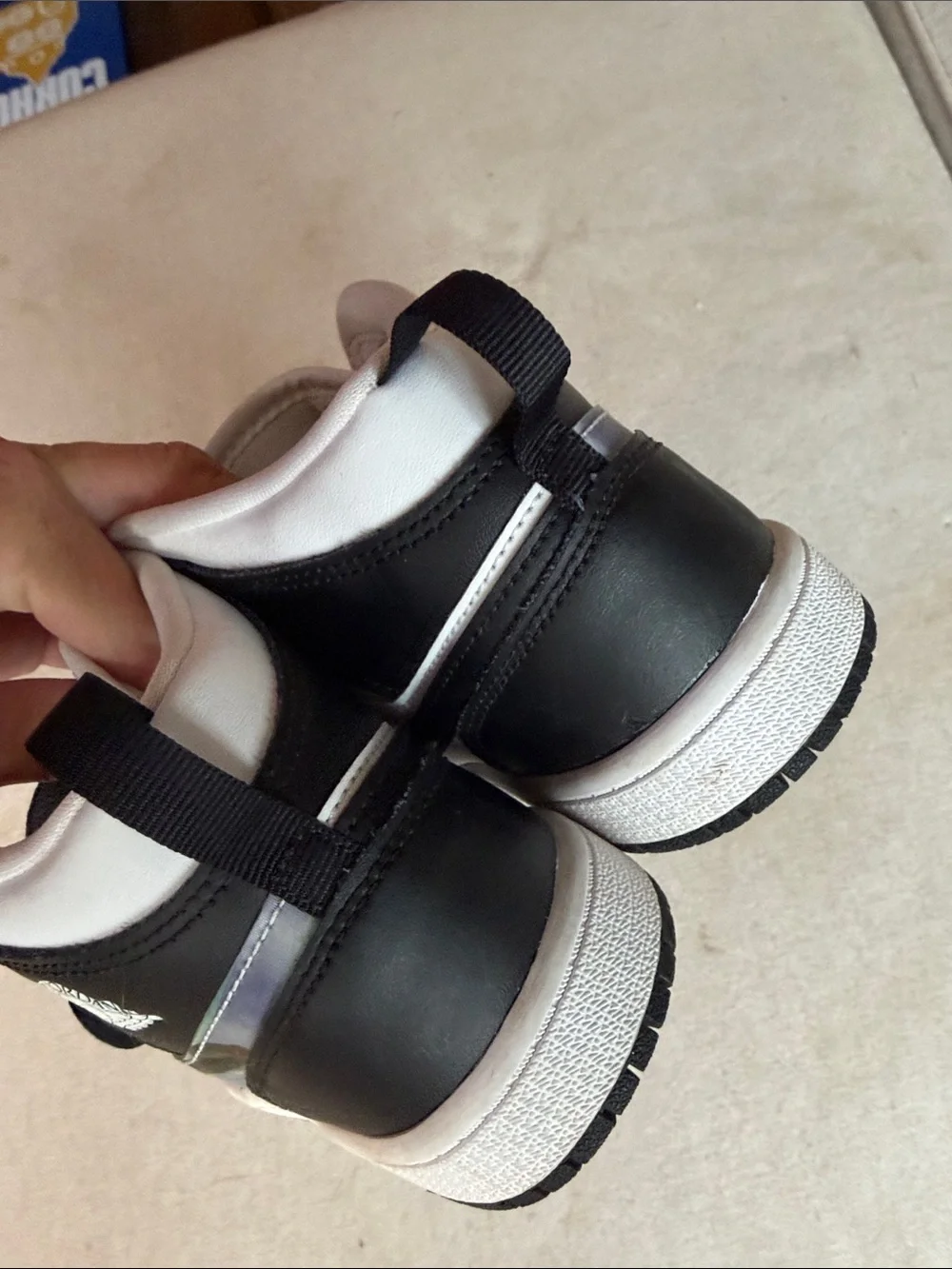 Jordan Kids Black, White & Iridescent High-Top Sneakers with Graphic Side Panel